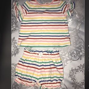 Ruffle shirt and shorts from baby gap